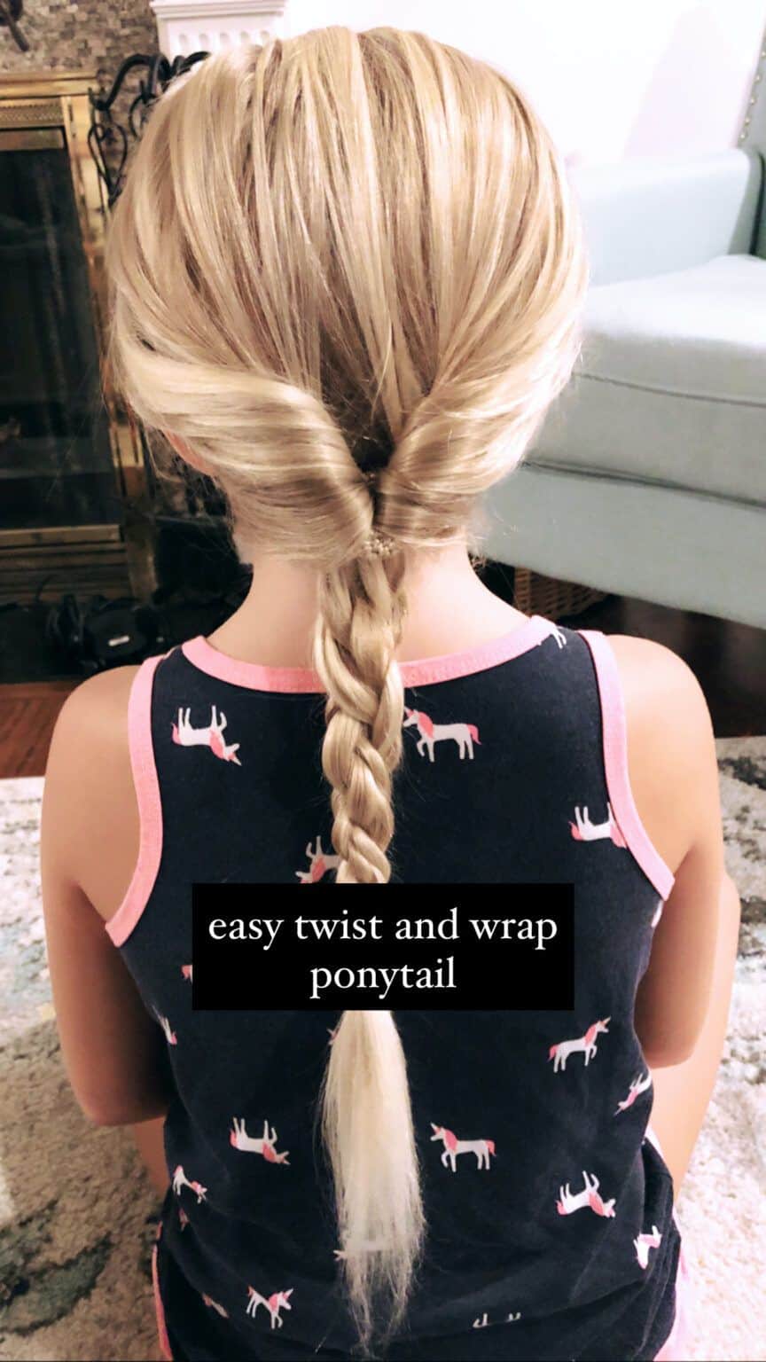 Twist Wrap Ponytail For Little Girls 3