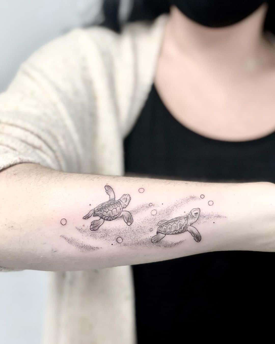 Two Sea Turtle Tattoo Ideas 