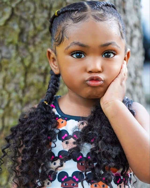 40+ Little Girl Hairstyles: A Quick And Easy Hair Styling (2023 Update) 37 Two braids For Little Girls 3