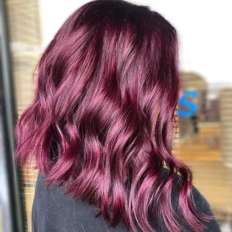 Violet Red Hair With Highlights 2