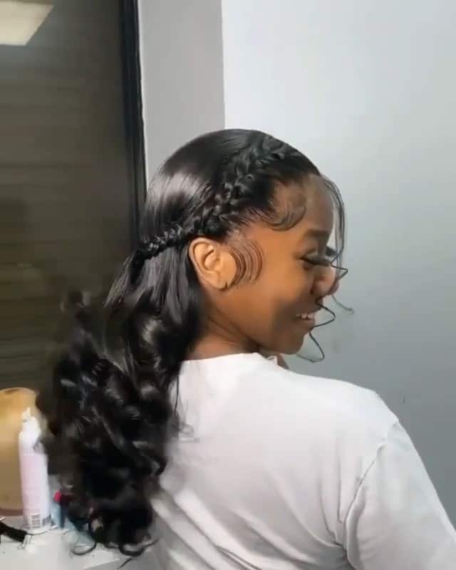 60 Half-Up Half-Down Hairstyles You’ll Fall in Love with (2023 Update) 58 Weave Half-Up, Half-Down 2
