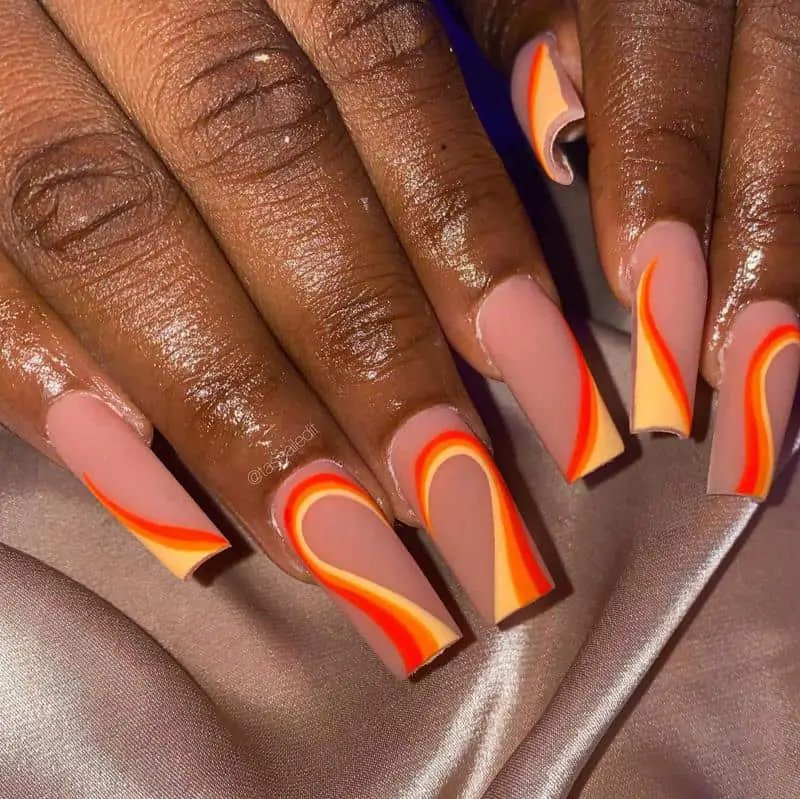 A Groovy Color Palette Heart Nails