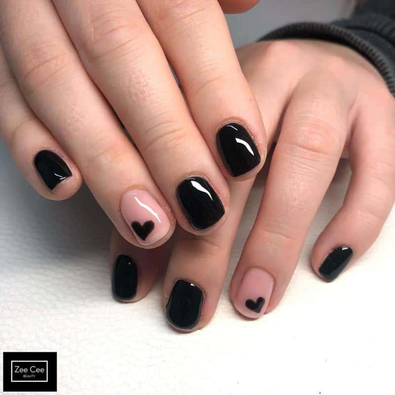 Black Heart Nails