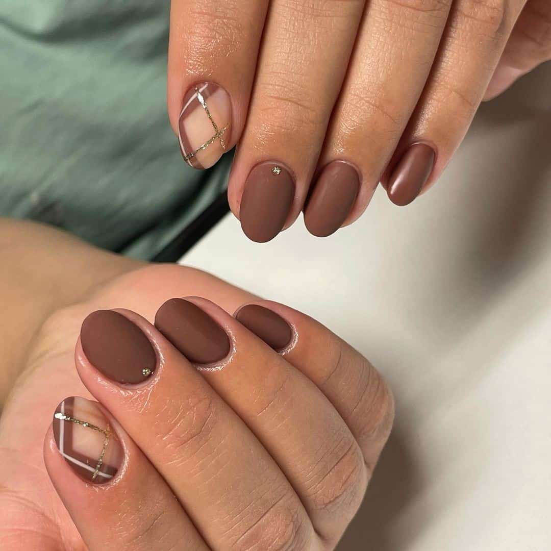 Brown Nails Birthday Design