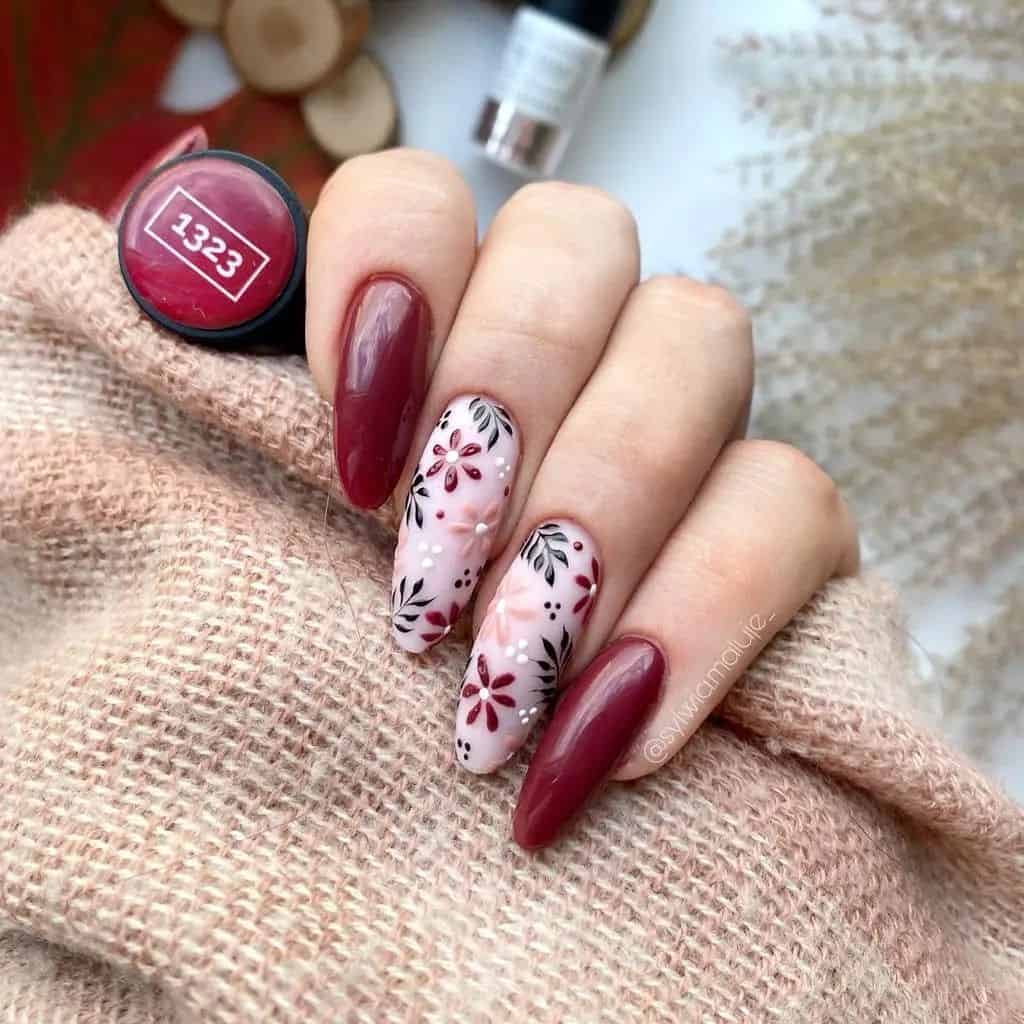 40+ Unique Burgundy Nail Design Ideas (Square & Coffin, Oval & Almond) 2 Burgundy Nail FAQ