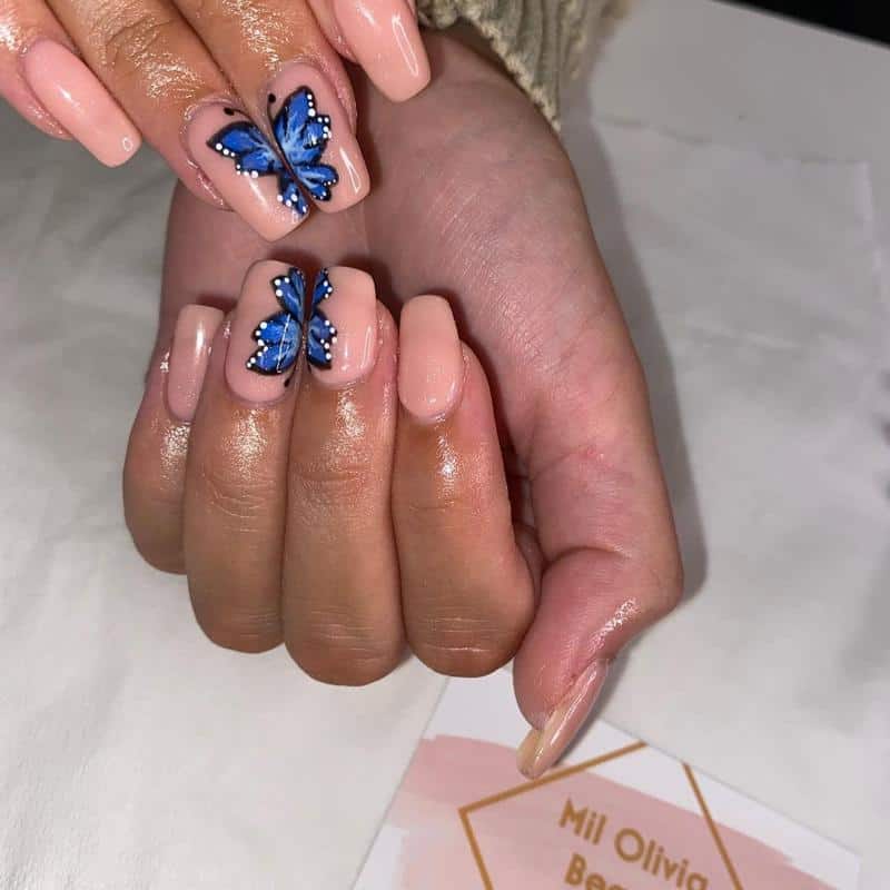 36 Butterfly Nail Designs Ideas That Will Make Your Heart Twinkle 34 Butterfly Gel Nails