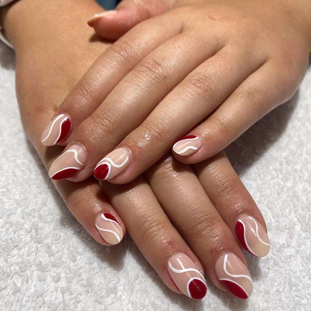 40+ Unique Burgundy Nail Design Ideas (Square & Coffin, Oval & Almond) 27 Elegant Art Burgundy Nails