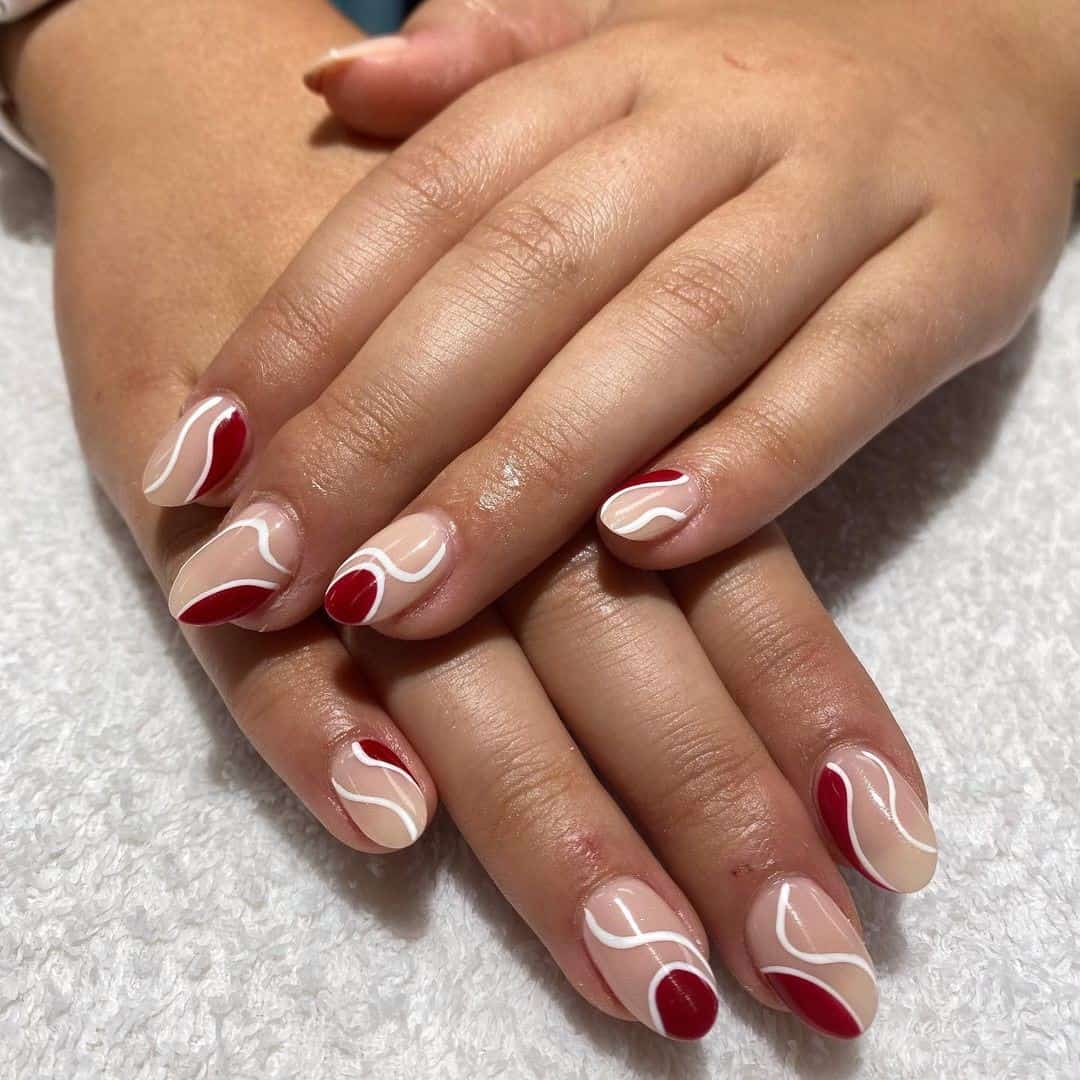 Elegant Art Burgundy Nails 