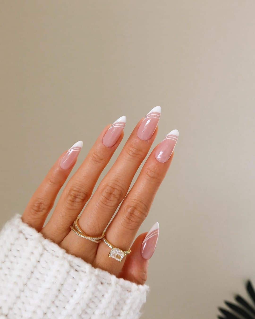 Elegant Feminine French Winter Nails