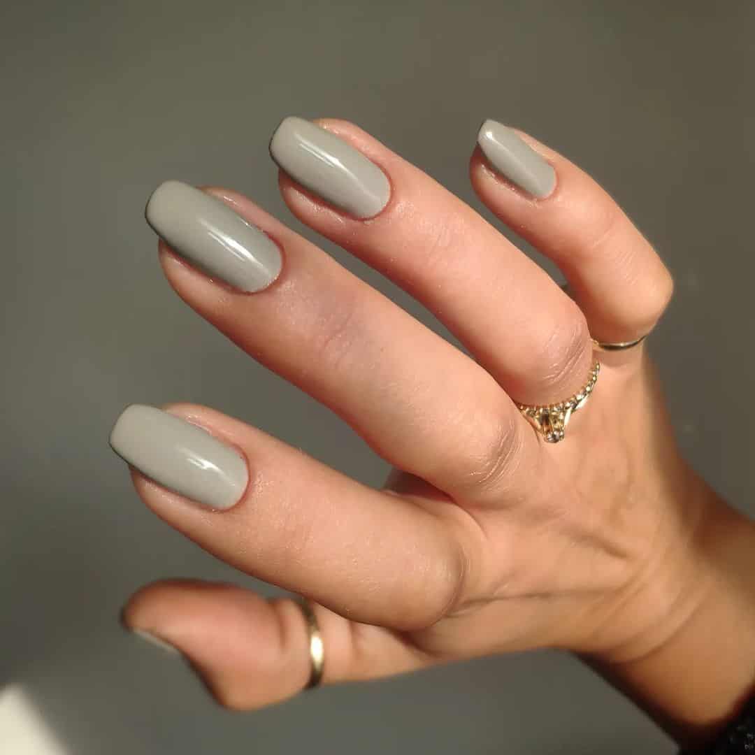 Grey Winter Nails