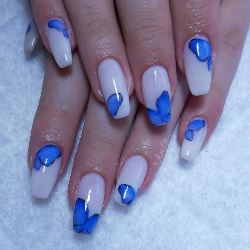 36 Butterfly Nail Designs Ideas That Will Make Your Heart Twinkle 6 Lavender Butterflies Nails
