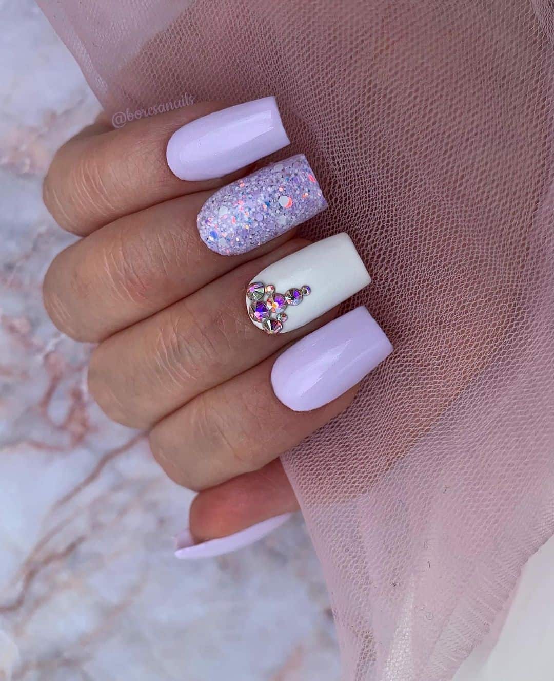 Lavender Nail Designs Coffin