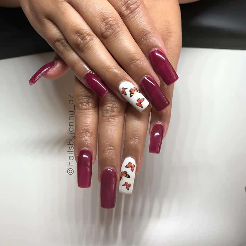 36 Butterfly Nail Designs Ideas That Will Make Your Heart Twinkle 29 Monarch Butterfly Nails