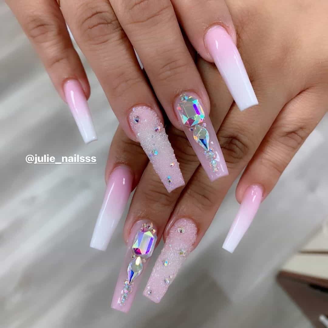 Nail Designs With Diamonds Pink