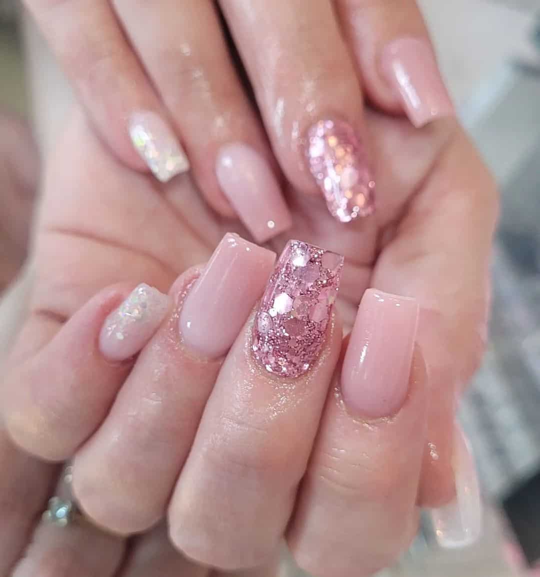 Nail Designs With Glitter And Diamonds