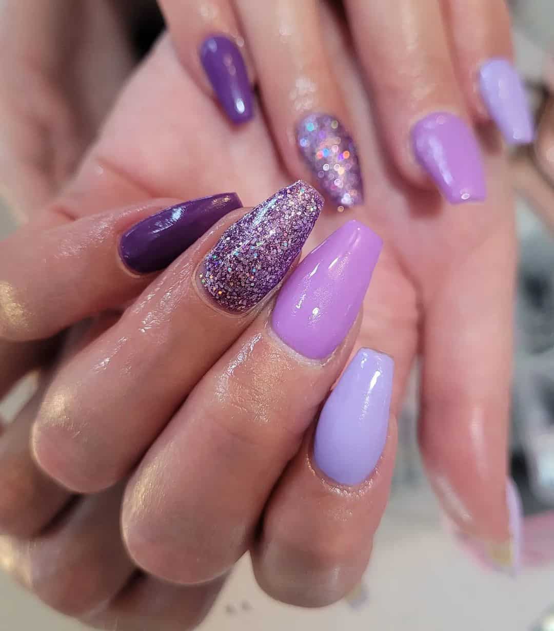 Ombre Glitter Nails Designs