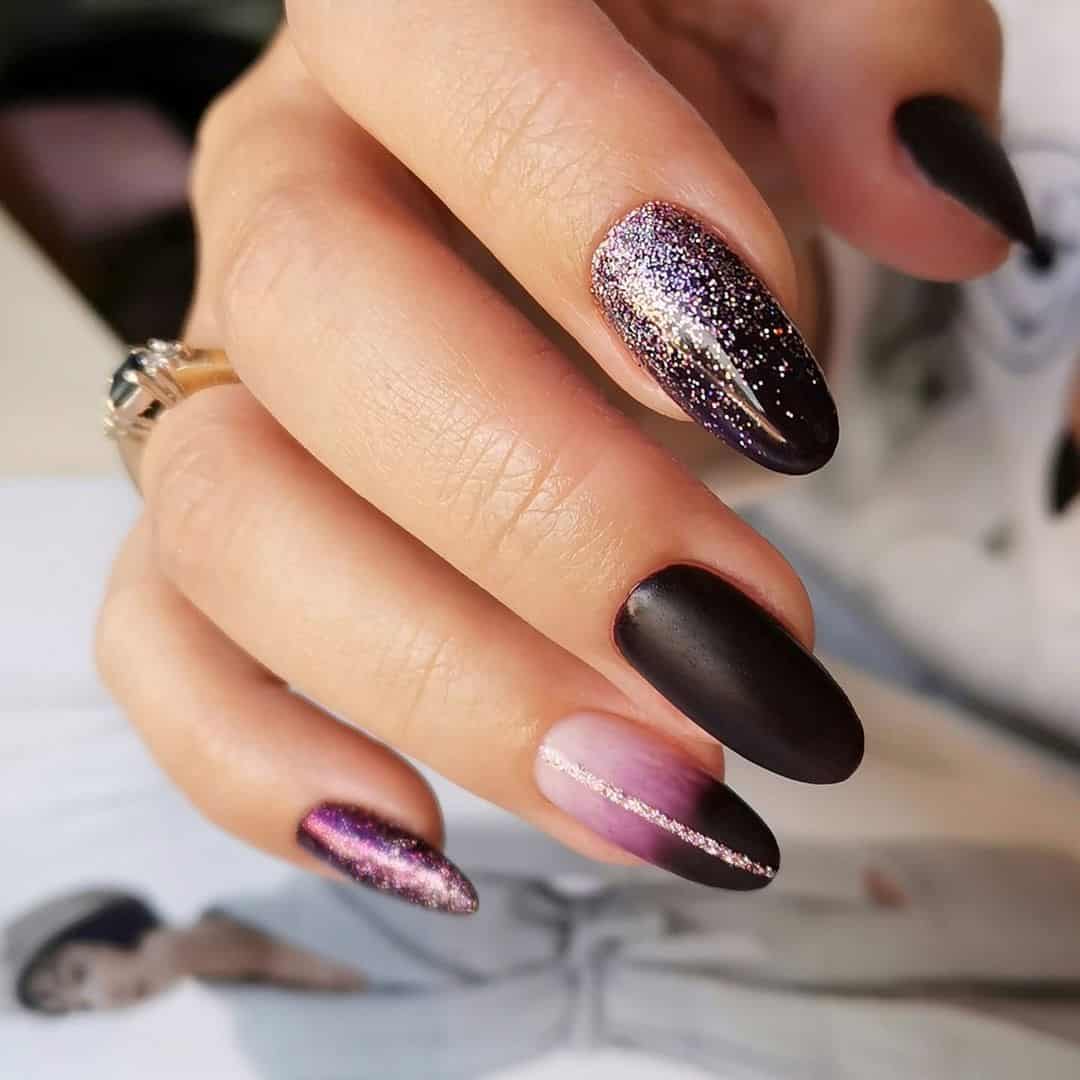 Ombre Nails With Glitter