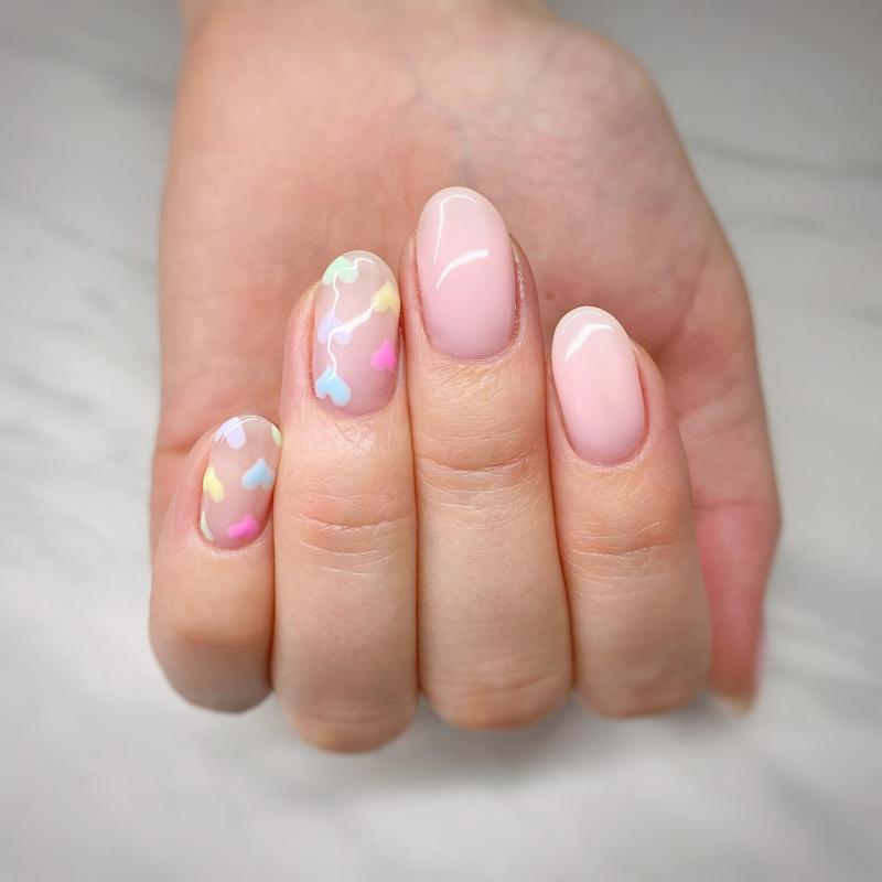 50 Heart Nail Art Ideas That Feeling Romantic 4 Pastel Hearts – Heart My Nails