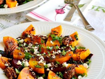 ROASTED BEET & SQUASH SALAD WITH BALSAMIC REDUCTION
