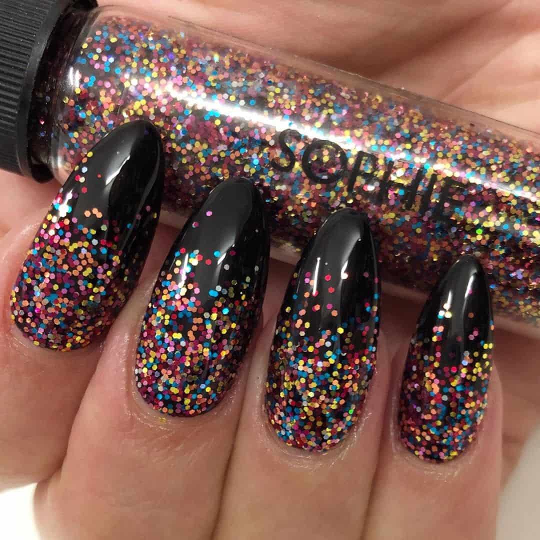 Shimmery Glitter Manicure