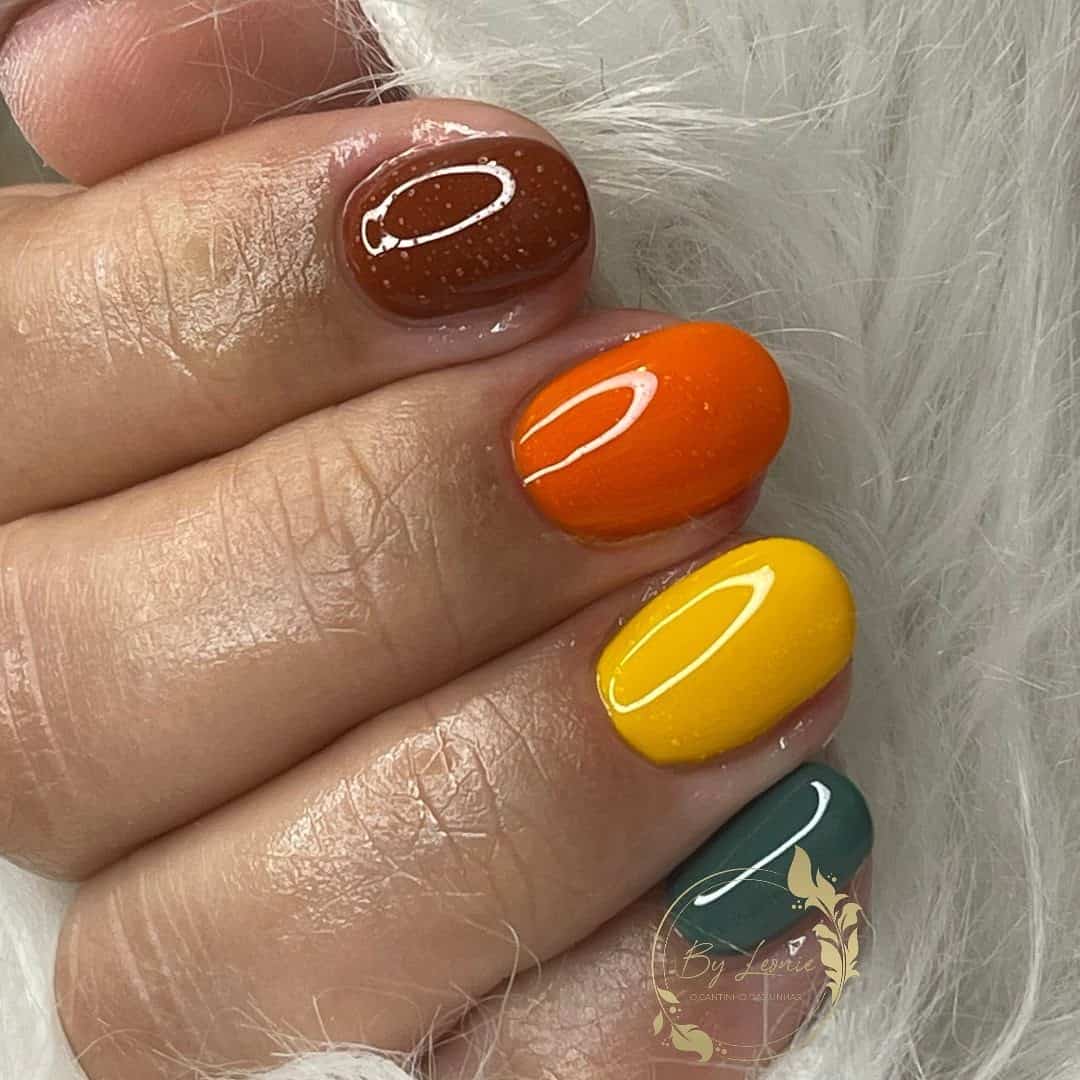 Short Natural Fall Nails