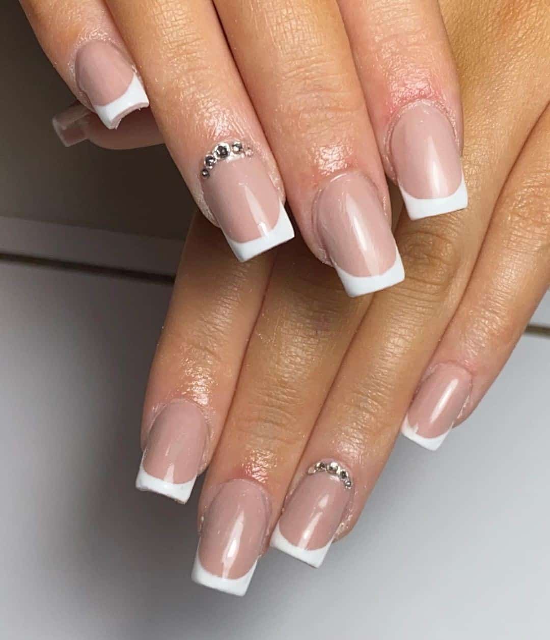 Short Natural French Nails