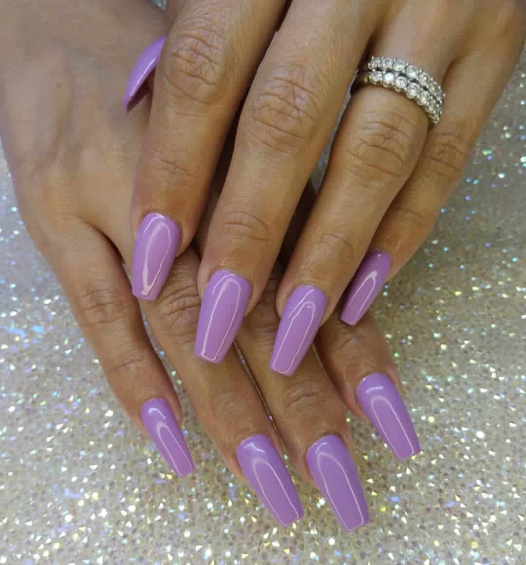 Simple Lavender Nail Designs