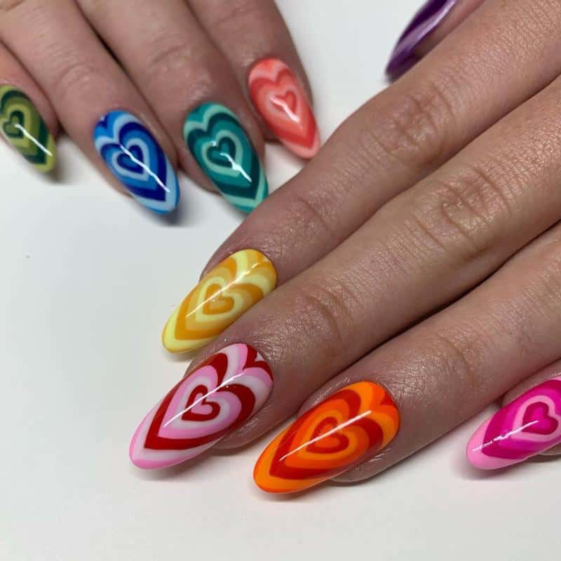 Wear It With Pride Heart Nails