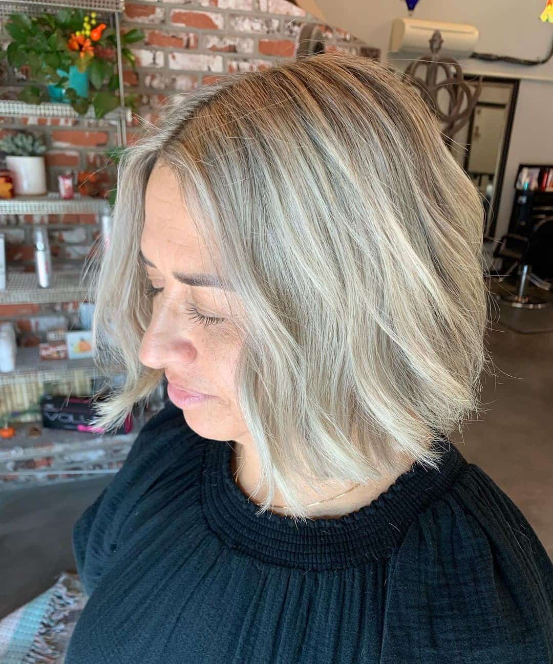 Blonde French Bob Fine Hair