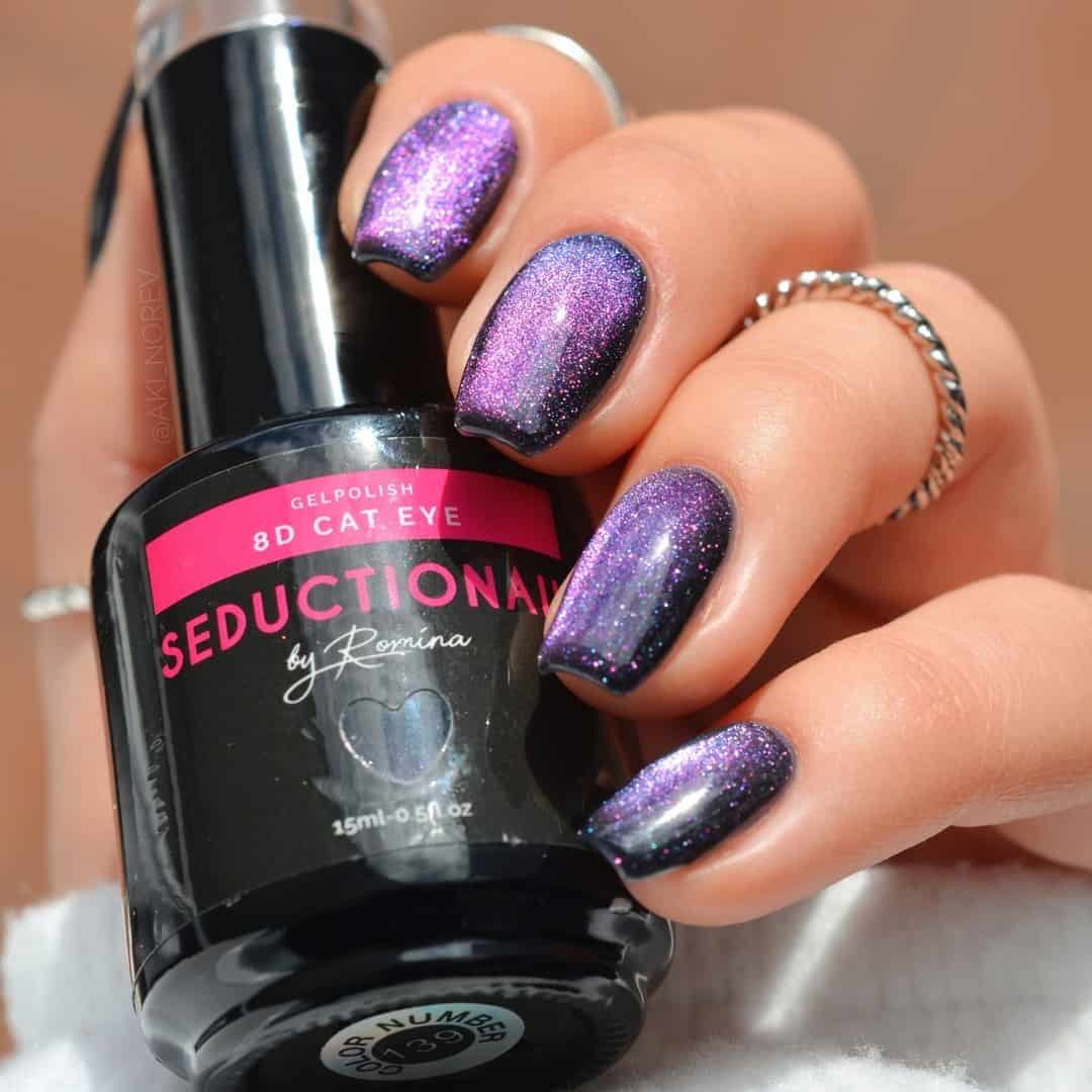 30+ Unique Cat Eye Nail Design Ideas 2022 (Short And Long) 15 Coffin Cat Eye Nails