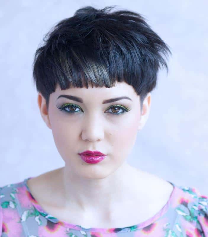 Combo of Pixie and Part Bowl Cut