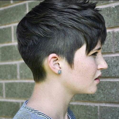 Forward-Combed Pixie Cut