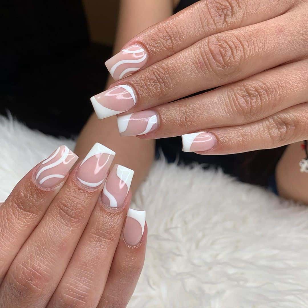 Top 30 Creative Nail Designs With Lines (Short And Long) 7 Gorgeous White Nails