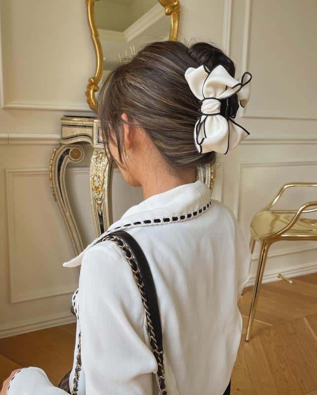 Hair Claw Clip And Bandana - Elegant Combo