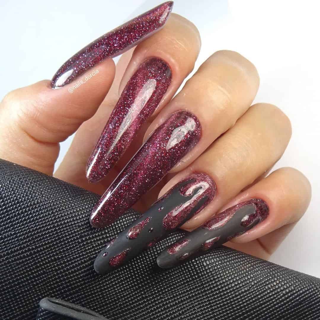 30+ Unique Cat Eye Nail Design Ideas 2022 (Short And Long) 29 Long Pink Acrylic Design
