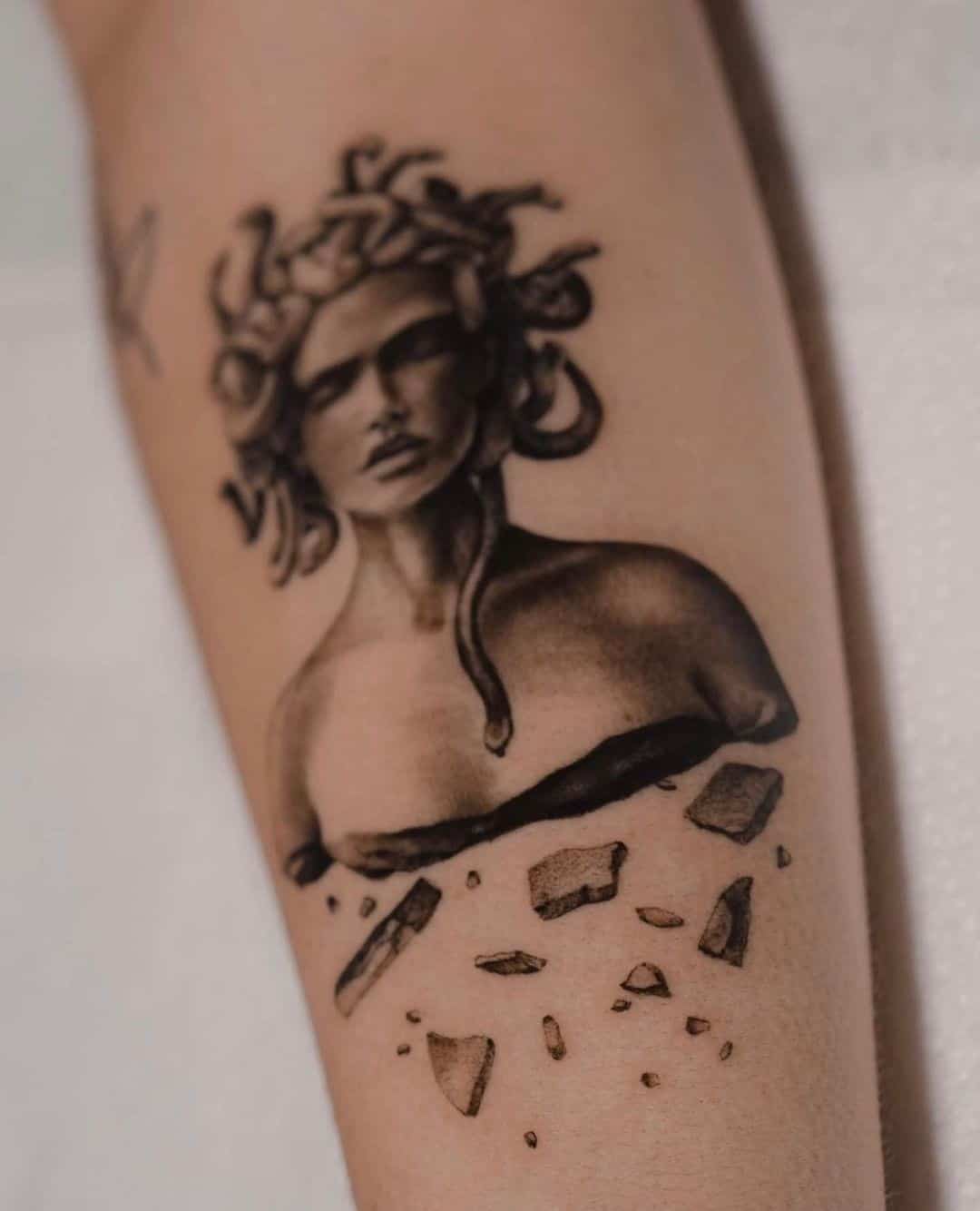 Medusa Bust Sculpture Tattoo 3