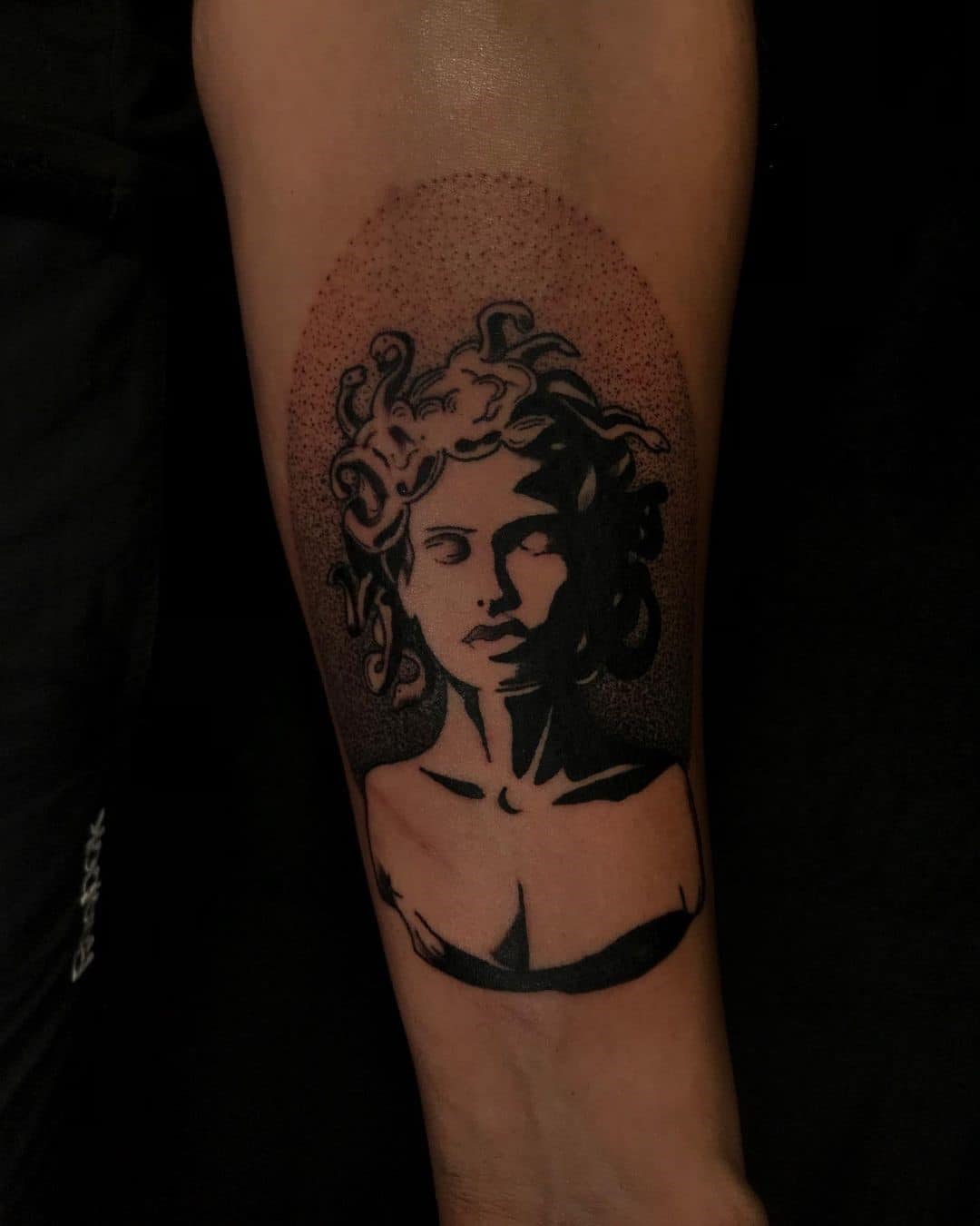 Medusa Bust Sculpture Tattoo 3