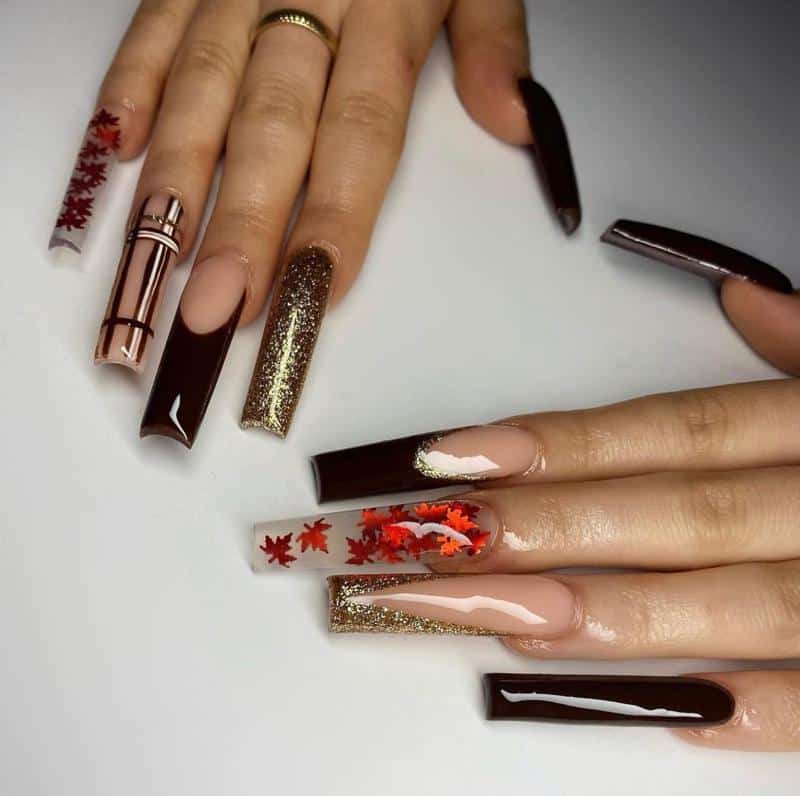 Mixed Designs Nail Shape