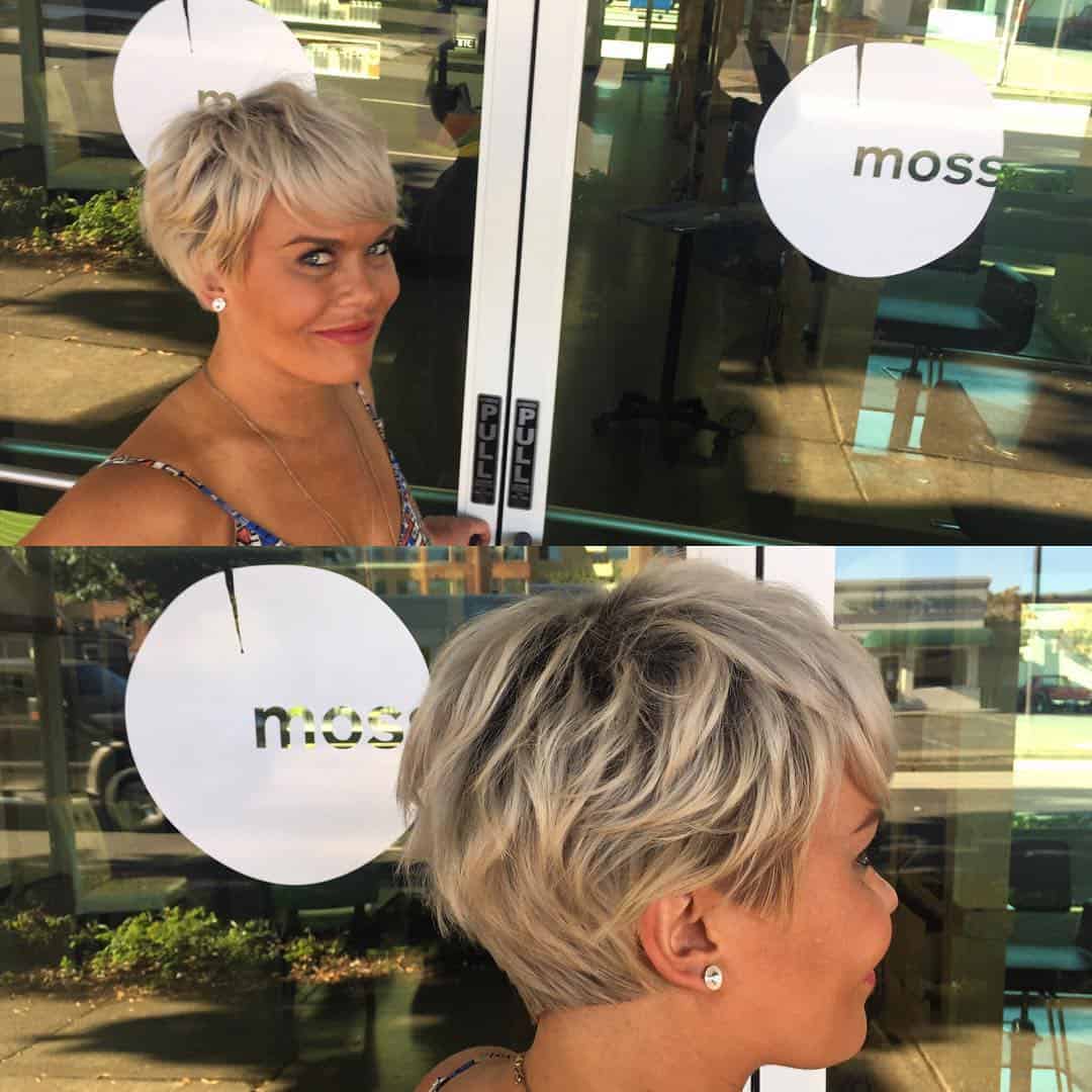 33 Perfect Pixie Cuts For Round Face That You Will Adore (2022 Version) 31 Razored Cut with Precise Nape and Sideburns