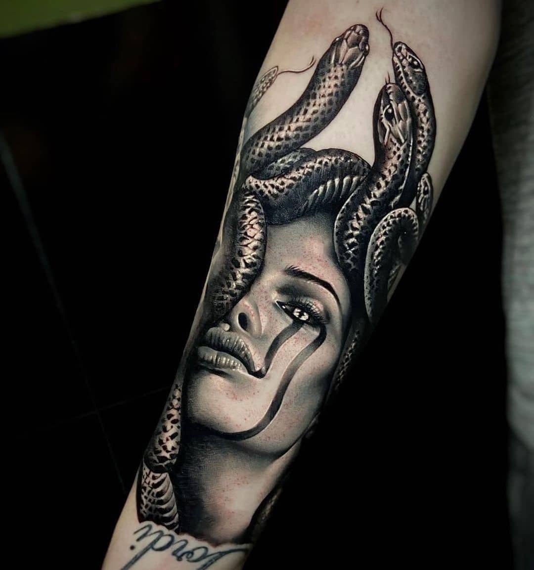 Realistic Medusa Tattoo 2
