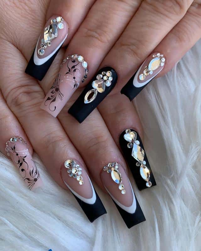 50 Rhinestone Nail Art Ideas, Art and Design