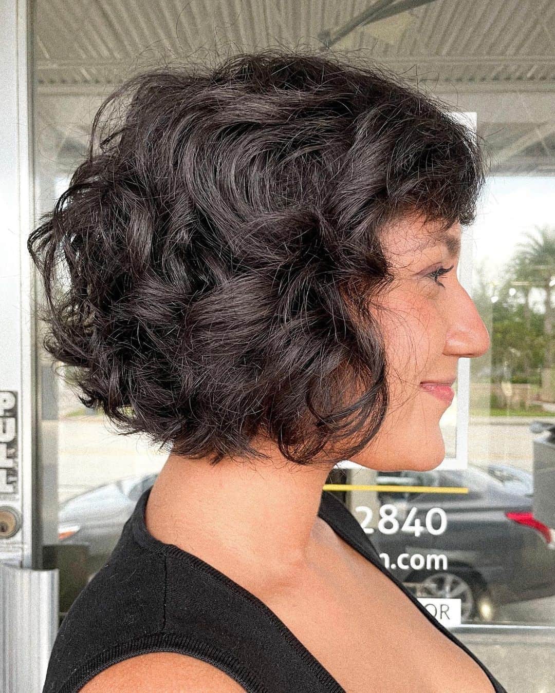 Short Dark Brown French Bob Haircut