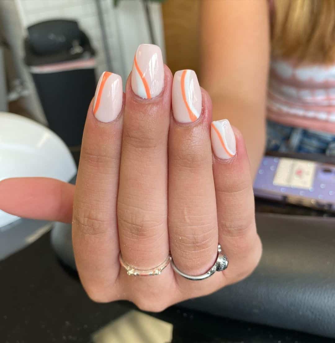 Square Nail Designs With Lines