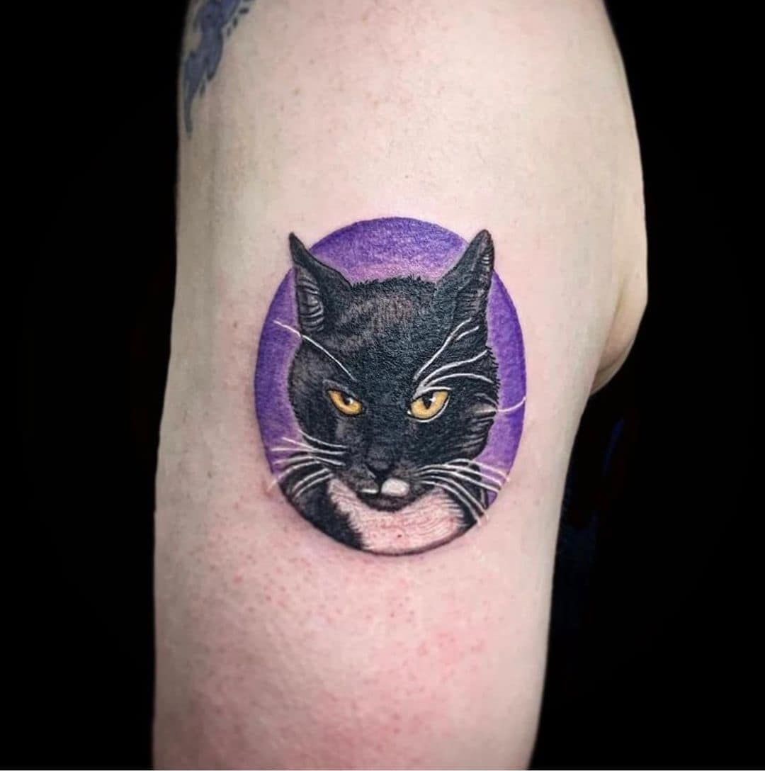 Cat Circle Tattoo
