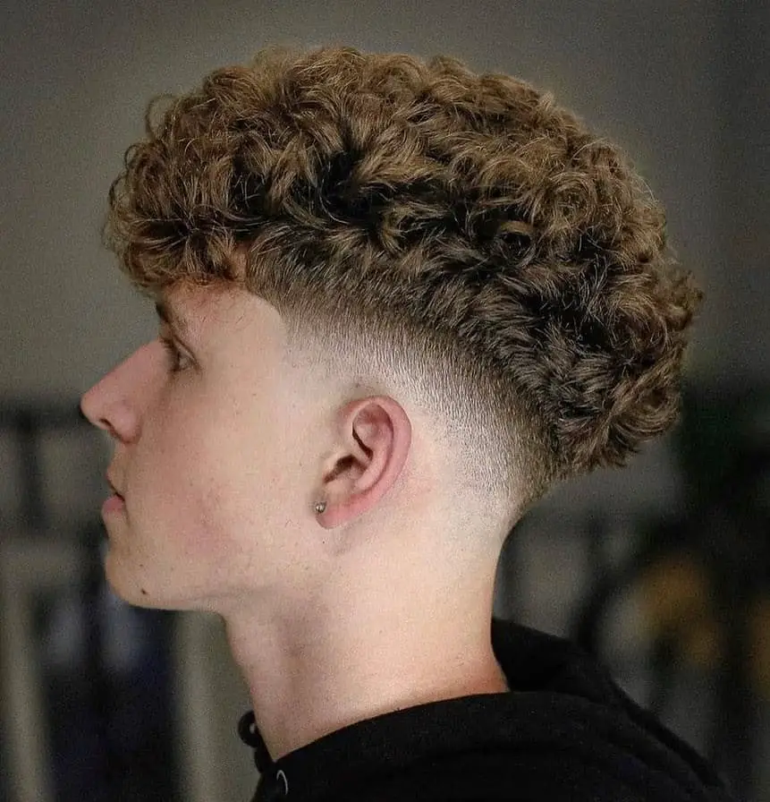 Curly Fade Edgar Cut