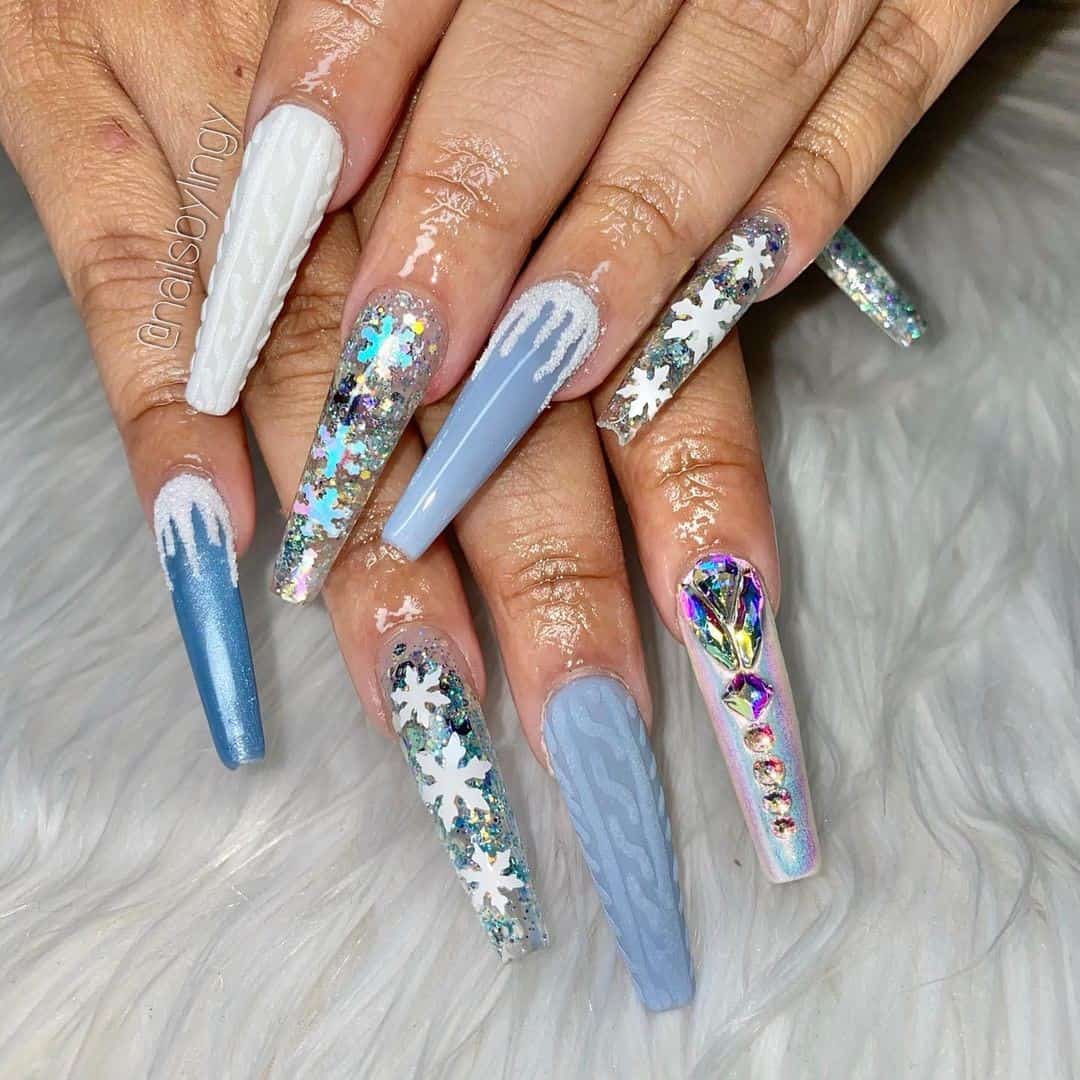 Dramatic Nails With Accessories