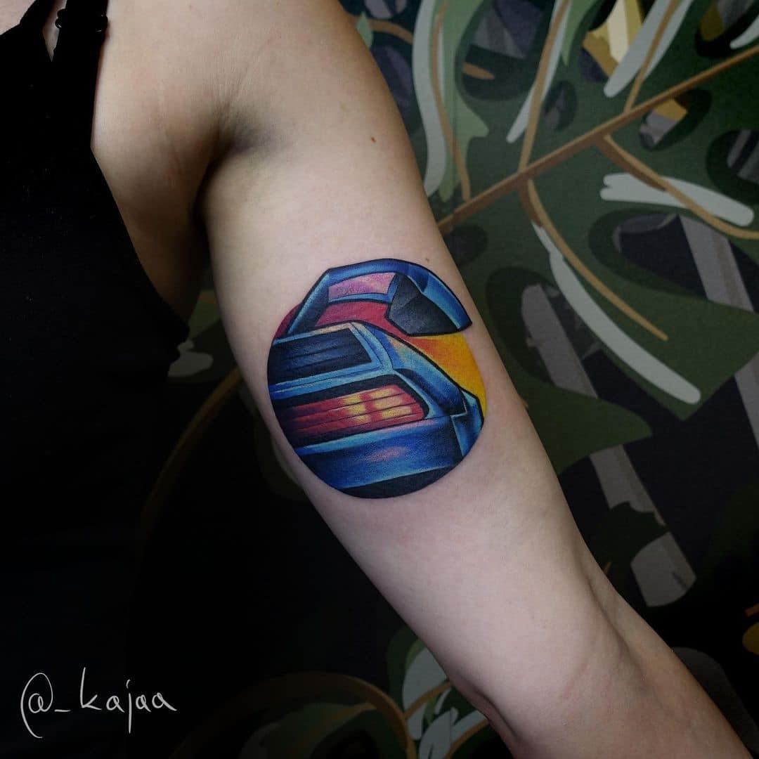 Forearm Car Inspo Circle Tattoo