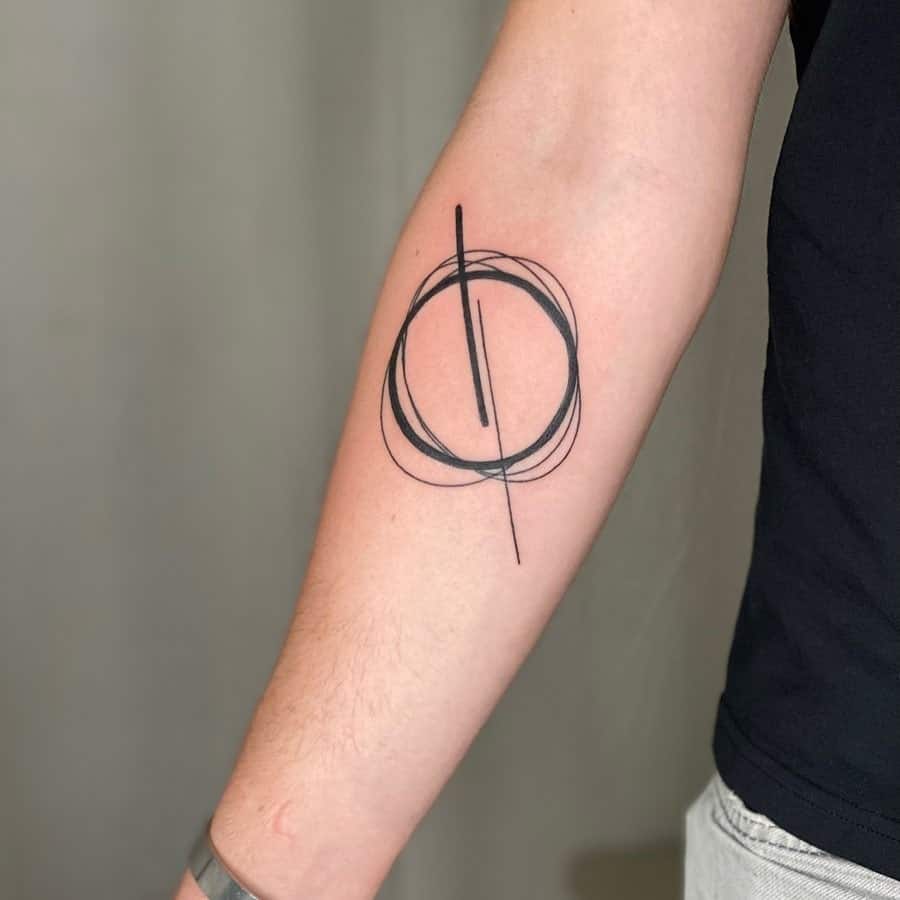 Forearm Circle Tattoo