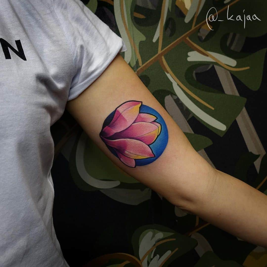 Top 37 Gorgeous Circle Tattoo Design Ideas 2022 (Small, Big, Black, Colorful) 32 Forearm Flower Circle Tattoo