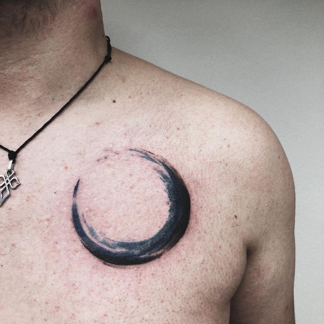 Half Moon Circle Tattoo